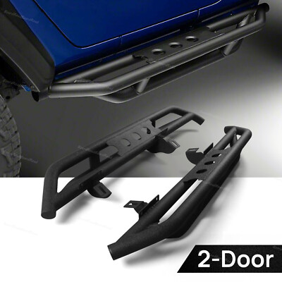 Pair Nerf Bars Side Steps Armor Running Boards For 07-18 Jeep Wrangler JK 2-Door