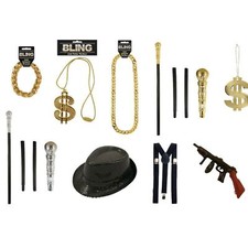 Gangster Fancy Dress Costume Halloween Accessory Party Rapper Dress Up