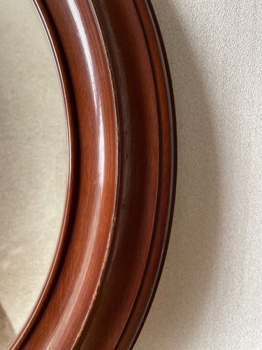 Antique Wood Picture Frame Oval Valdemar Ohhh Kopenhagen Art Nouveau Um 1900 - Picture 3 of 11