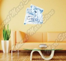 Architecture Drawing Tool Engineer Wall Sticker Interior Decor 22"X25"