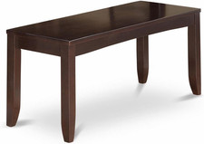 Lynfield 52" Cappuccino Dining Bench with Wood Seat - Stylish & Functional