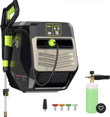 #ad 5500PSI Pressure Washer Wall Mounted Power Cleaner with 100Ft Retractable Pressu $250.00