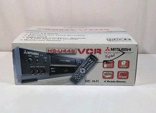 NUOVO Mitsubishi HS-U448 VHS VCR Hi-Fi 4 teste stereo TurboDrive telecomando NOS