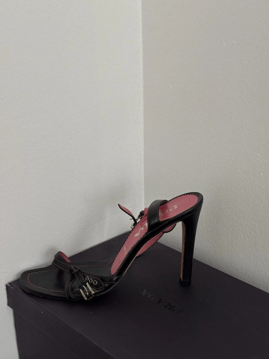 靴 PRADA Black Stitch Nubuck Leather Heels Prada | Shoes | Prada 靴 PRADA Black Stitch Nubuck Leather Heels Prada | Shoes | Prada