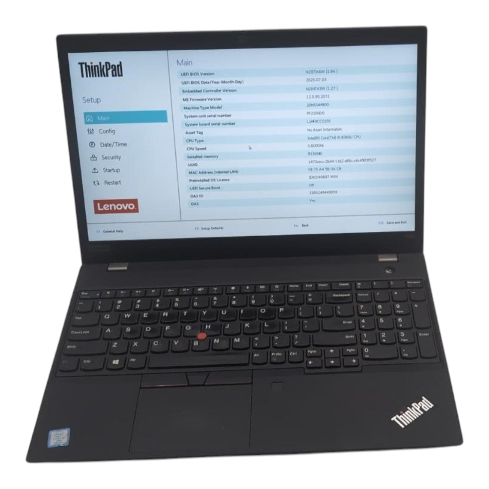 lenovo thinkpad t series t590, 15.6-Inch Laptop, with Intel Core i5-8365U, 256GB Nvme, Windows 11 Pro