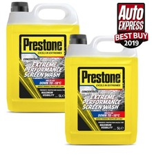 2x Prestone Extreme Performance Concentrated Screen Wash Removes Dirt 5 Litre 2.50 per litre