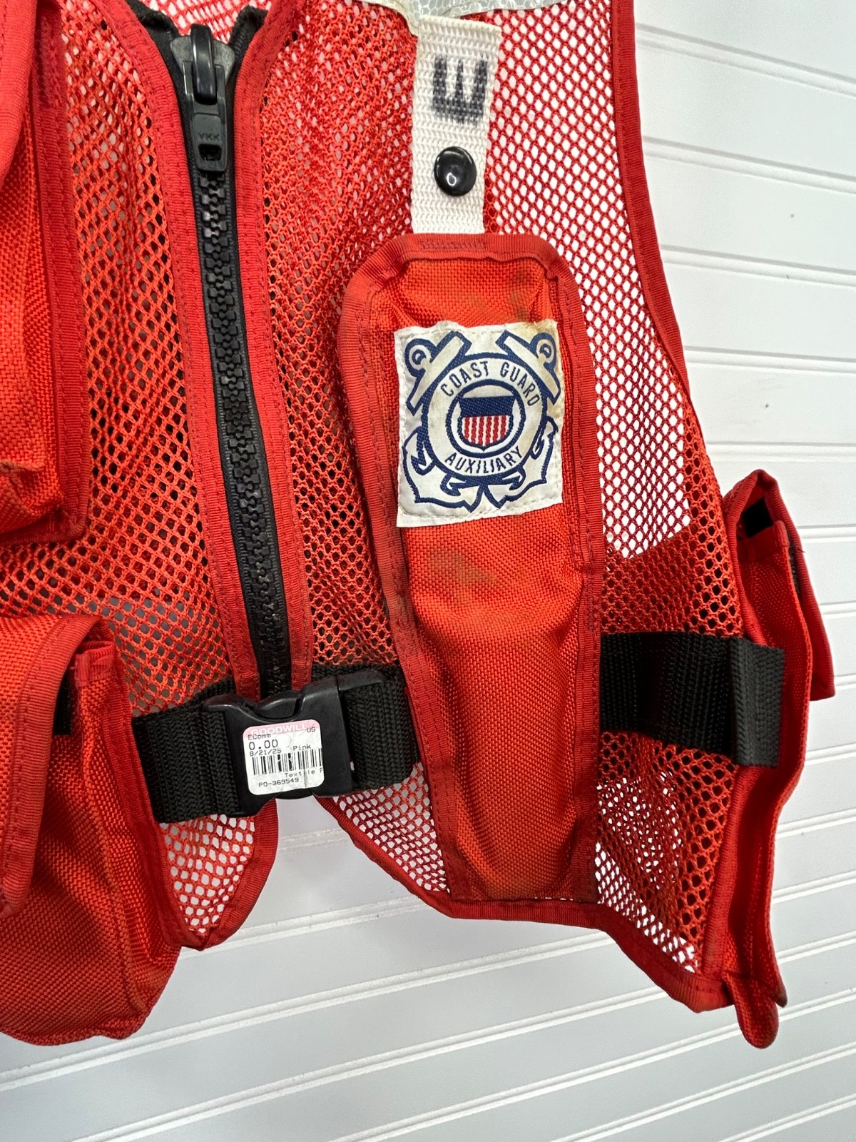US Coast Guard Auxiliary Life Saving Vest