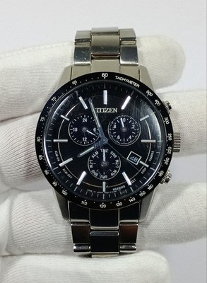 CITIZEN E820-S083460 Eco-Drive Chronograph Black Dial Watch