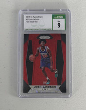 2017 PANINI PRIZM BASKETBALL #61 JOSH JACKSON FAST BREAK RED 81 / 125 CSG MINT 9