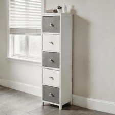 Wooden Storage Unit 3 / 5 Drawer Tall Chest Bedroom Organiser Fully Assembled