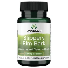 Swanson Slippery Elm Bark 400 mg 60 Caps