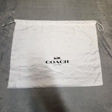 Coach Drawstring Dust Bag White Logo Horse  Carriage Purse Handbag Storage