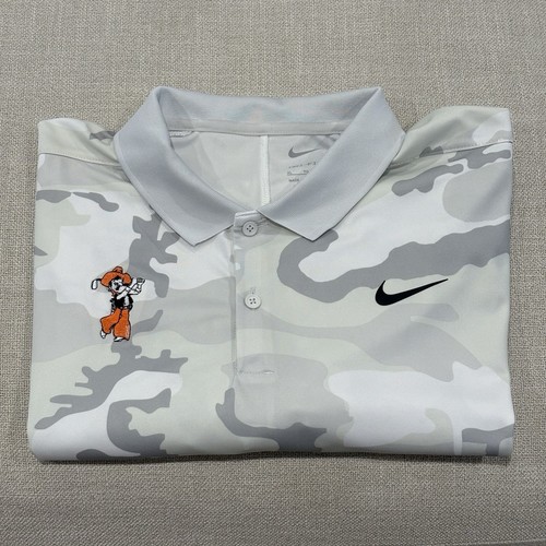 Oklahoma State Cowboys Nike Dri-Fit Polo Herren XL Camouflage "Golfer" Logo OSU