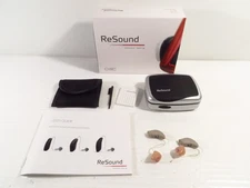 ReSound GN Model:203-JN9007 Wireless Battery-Powered Hearing Aids w/ Case