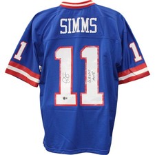 Phil Simms Autographed New York Giants M&N Jersey XL SB MVP Beckett 51166