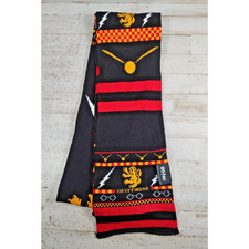 Harry Potter Warner Bros Gryffindor Hogwarts Knit Scarf Lightning Glasses READ