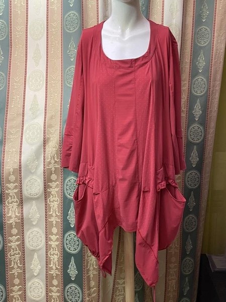 Women Jean Marc Philippe Dress Red Polyester 44 /