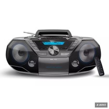Boomboxes 15 watt-hours 1 Philips Portable CD Player Boombox Bluetooth Cassette