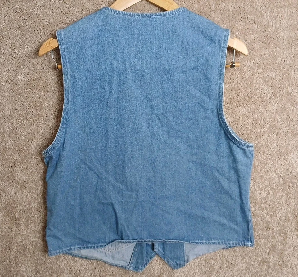 Винтажный Looney-Tunes Tweety джинсовой ткани жилет женщин размер средний синий - Изображение 2 из 4