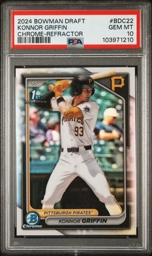 2024 Bowman Draft 1st Chrome Konnor Griffin Refractor Rookie #BDC22🔥PSA 10🔥GEM