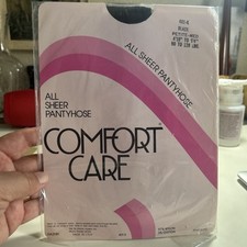 Vintage All Sheer Comfort Care Pantyhose Black Petite-Medium