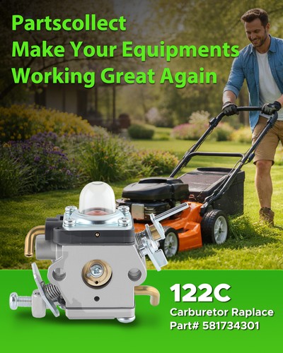 Vergaser für Husqvarna 122C 122LDX 574386701 581734301 Trimmer mit Luftfilter - Bild 4 von 8