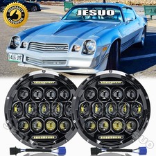 Halo 7" INCH ROUND LED HEADLIGHT HI/LO BEAM FOR CHEVY CAMARO 1967 to 1981 6000K