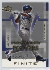 2003 Upper Deck Finite Prominent Powers Gold /199 Shawn Green #178 7v7