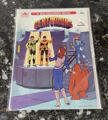 VINTAGE 1986 CENTURIONS The Missing Scientists Coloring Book Golden NICE!!