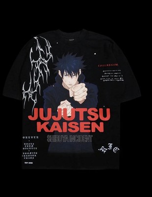 Civil Regime x Jujutsu Kaisen Megumi Cursed Technique MEDIUM Dungeon Tee