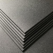 Pack of 2 ABS Plastic Sheet, Black Plastic Sheet 8" x 12" x 1/8" Thick 3mm Rig