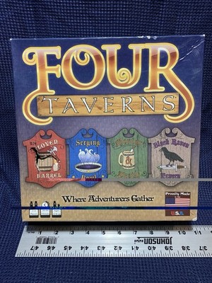 Four Taverns Strategy Card Board Game - Quest Adventurers Complete Free Shipping