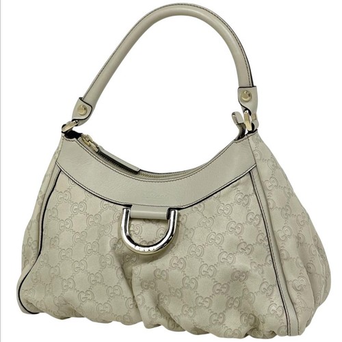 Gucci Guccissima Shoulder Bag Abbey One Shoulder Handbag White 190525