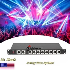 US DJ 8-Way Channel DMX Signal Splitter Distributor distribution for Stage Light
