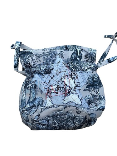 DIOR -Around The World Drawstring Pouch LARGE 12x12x8 in VIP Authentic Gift New - Picture 11 of 23