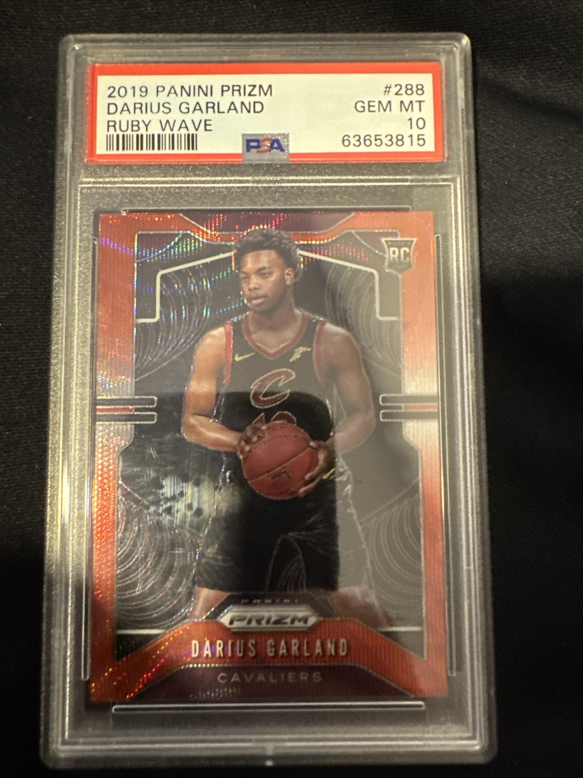 2019 Panini Prizm Darius Garland Ruby Wave #288 Rookie RC PSA 10
