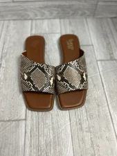 Franco Sarto Maively Sandals Snakeskin 7.5M One New One Preowned Excellent