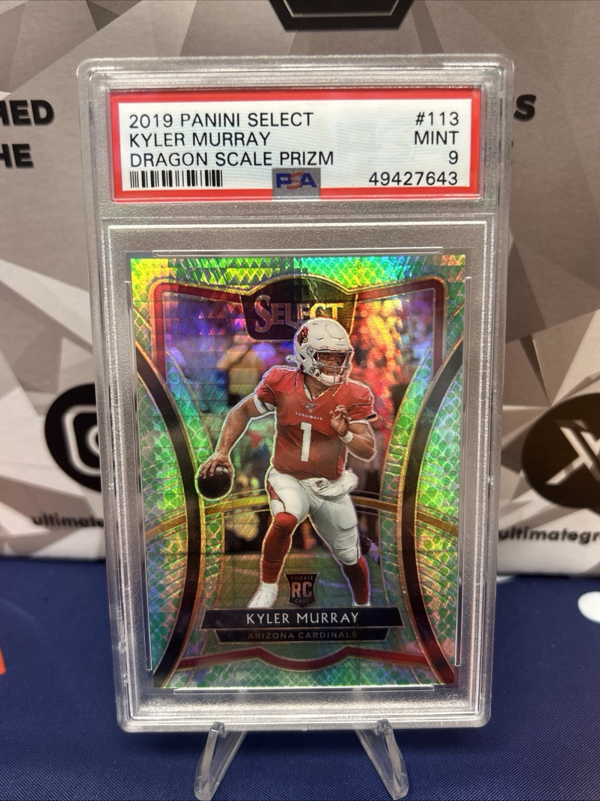 2019 Panini Select Premier Level #113 Kyler Murray Dragon Scale Rookie /88 PSA 9