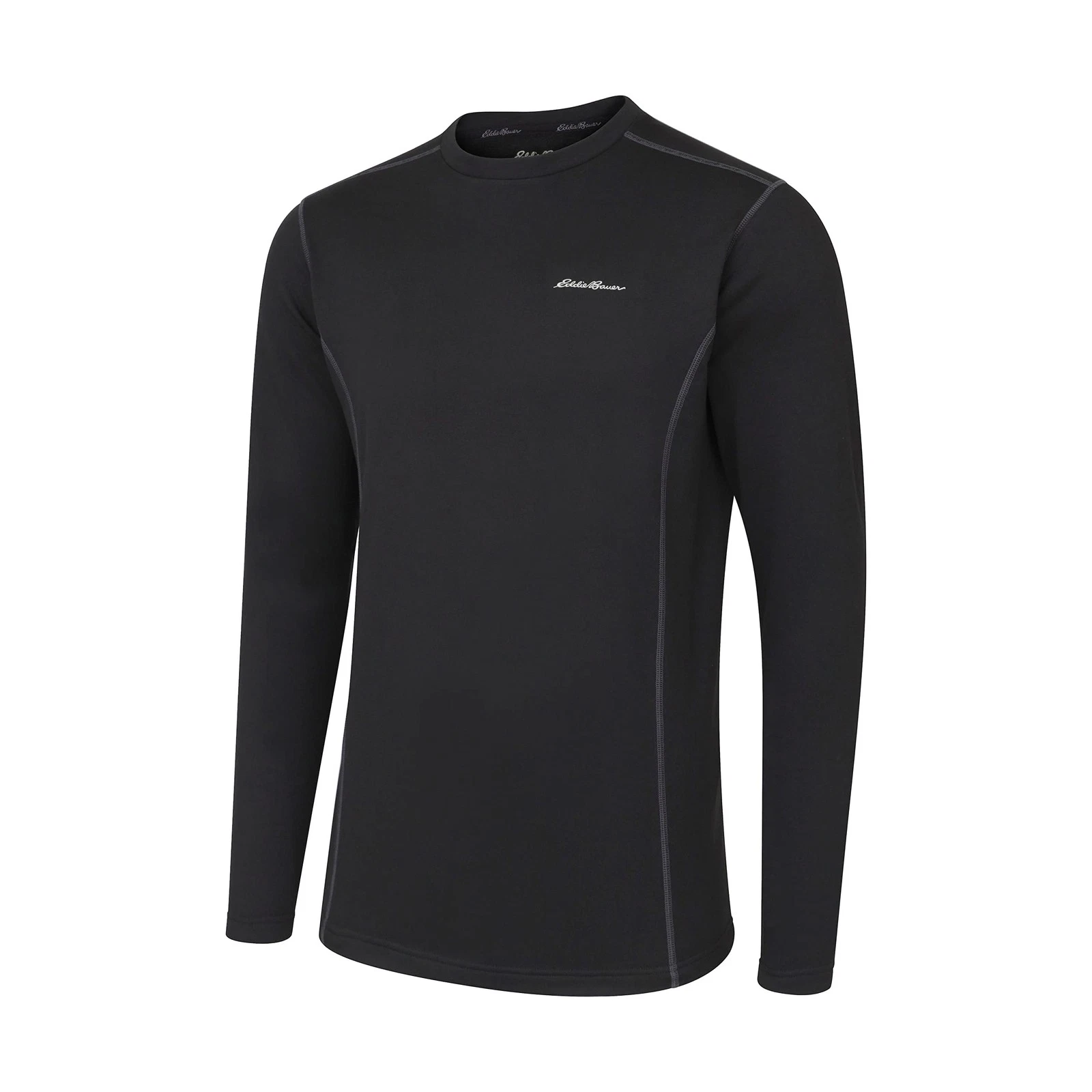 Eddie Bauer Men's Performance Baselayer Crew, Black, Small Small, Black