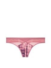 Victoria's Secret PINK Sheer Mesh Thong Panty Begonia Tie Dye
