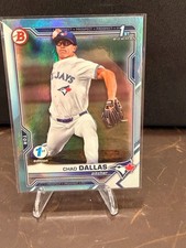 2021 1st Bowman DRAFT Chrome Refractor Chad Dallas #BDC-23 Blue Jays