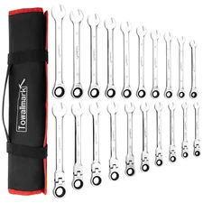 Towallmark 20-Piece Ratcheting Combination Wrench Set, Combo Ratchet Wrenches...