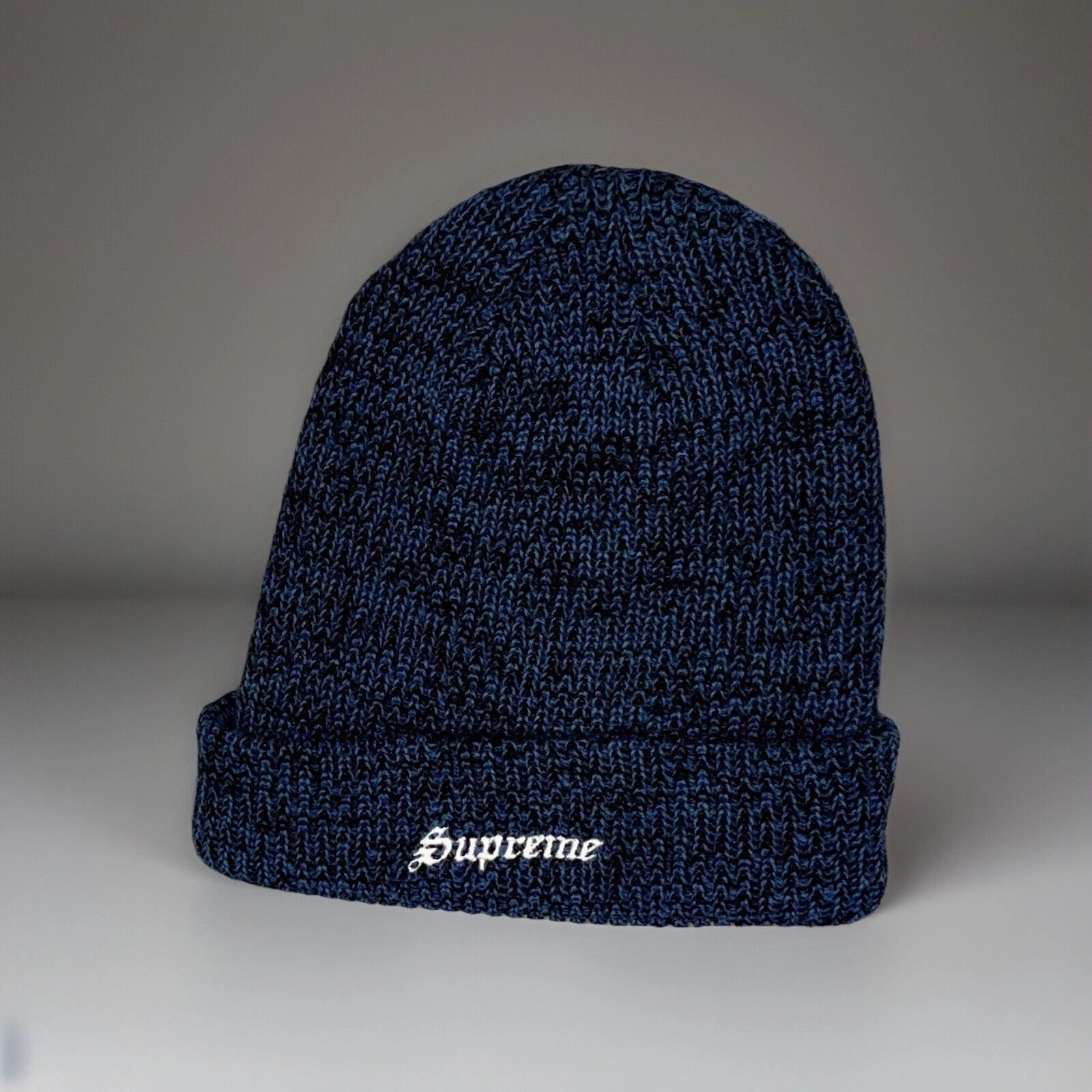 BONNET BLEU TORSADÉ SUPRÊME JAUGE LÂCHE / FW21BN26 (100% AUTHENTIQUE) NEUF AVEC ÉTIQUETTES