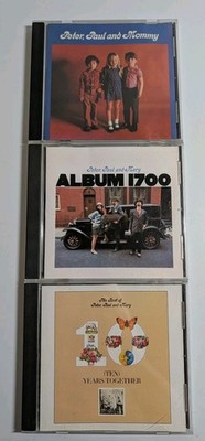 Lot of 3 Peter Paul and Mary CD's Folk Pop Mommy / Album 1700 / Ten Years