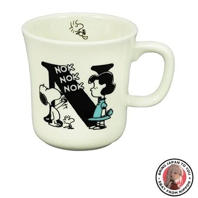 New PEANUTS Mug Approx. 300ml Initial N Made in Japan