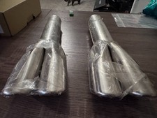 New 1967 - 1969 Mustang Stainless Steel Exhaust Quad Tips Pair Gt Rolled Edge