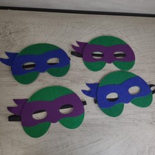 Teenage Mutant Ninja Turtle Felt Costume Masks Cosplay Birthday Party Lot of 4