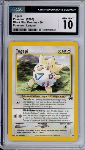 Togepi graded CGC 10 for sale on eBay