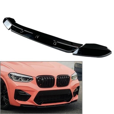 3PCS For BMW X3M X4M F97 F98 Black Front Bumper Lip Splitter Spoiler Body Kit