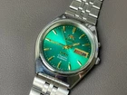 Vintage Orient Crystal 3 Star Automatic Royal Green Dial 38mm Men's Watch